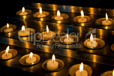 candles in the church