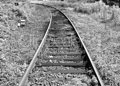 Railway railroad tracks