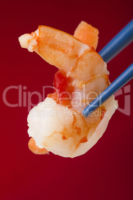 Shrimp in Chopsticks