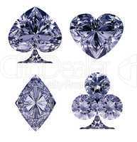 Blue Diamond shaped Card Suits
