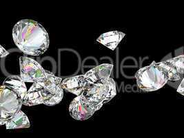 Large diamonds or gemstones isolated