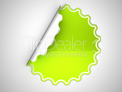 Lettuce Green spotted sticker or label