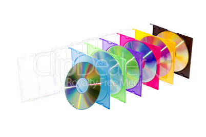 CD in colored boxes