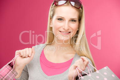 Shopping woman fashion happy bag