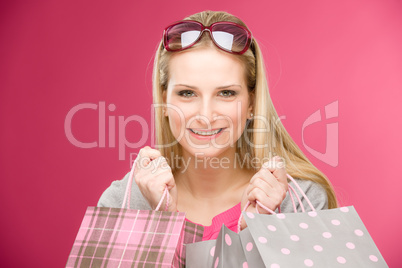 Shopping woman fashion happy bag