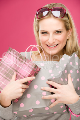 Shopping woman fashion happy bag