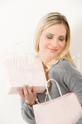 Shopping woman fashion happy bag