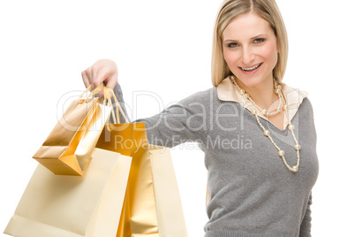 Shopping woman fashion happy bag