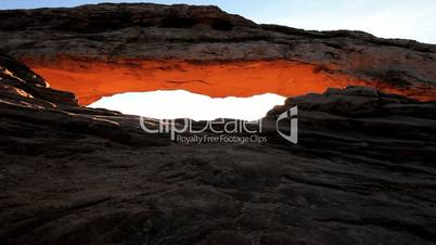 Sunrise Panorama Seen Through Mesa Arch