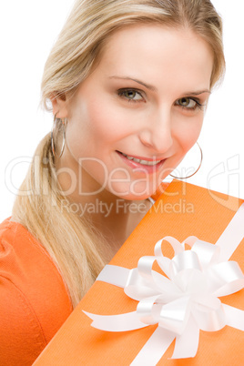 Present woman celebration hold happy