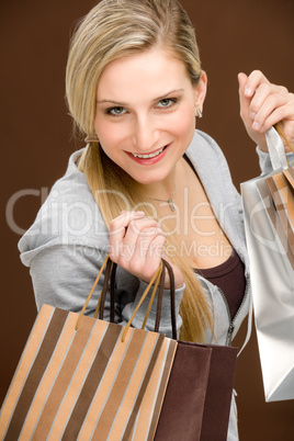 Shopping woman fashion happy bag