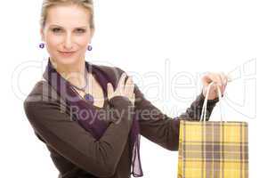 Shopping woman fashion happy hold bag