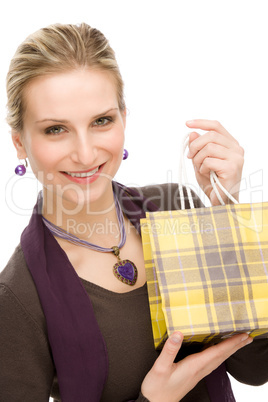 Shopping woman fashion happy hold bag