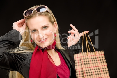 Shopping woman fashion happy bag