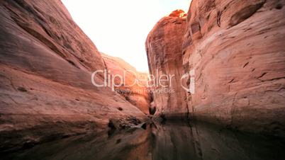 Red Sandstone Cliffs Beside Lake Powell