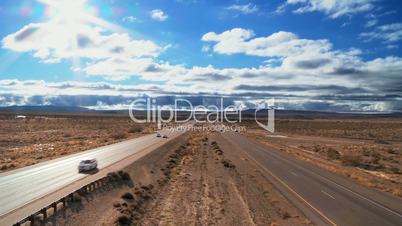 Traffic on a Desert Highway