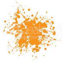 Orange ink splat