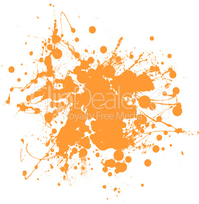 Orange ink splat