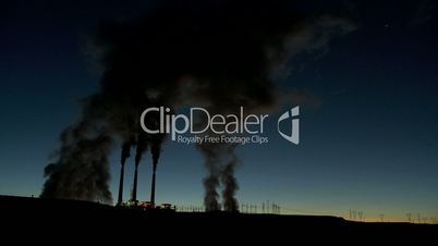 Desert Energy Production Plant at Early Dawn