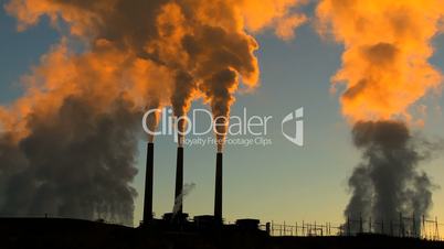 Desert Energy Production Plant at Sunrise