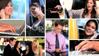 Montage Images of Successful Business People