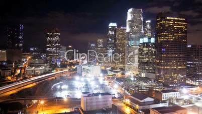 Time-lapse of Los Angeles City at Night