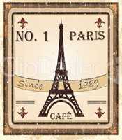 Grungy French coffee background