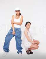 Young girl and tomboy - hip-hop style