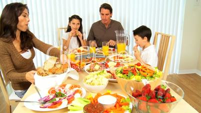 Young Family Healthy Eating Together