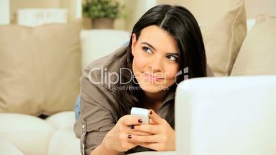 Young Girl Sending Text Message