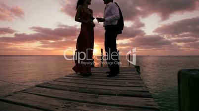 Elegant Couple Sunset Paradise