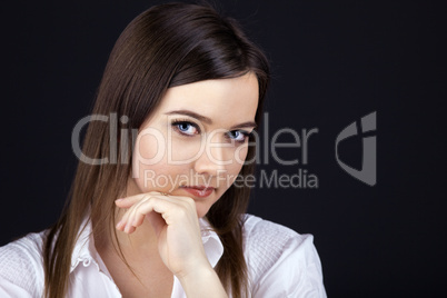 Young beauty woman - serious business portrait
