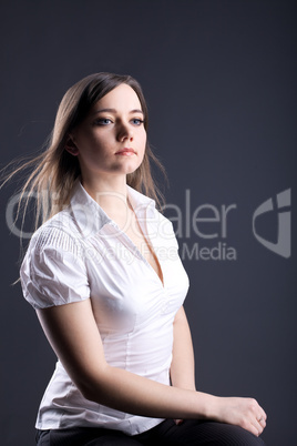 Young proud woman - serious business portrait