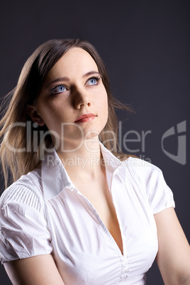 Young beauty woman in dream