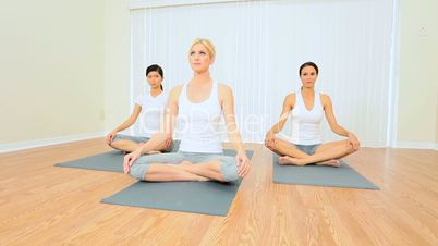 Yoga Group of Multi-Ethnic Females