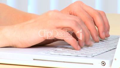 Hands Only Using Laptop Keyboard
