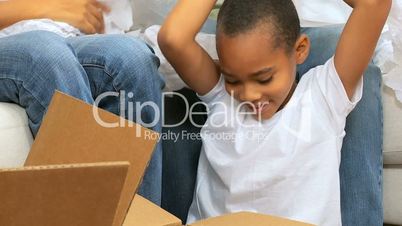 Young African-American Boy with Parents