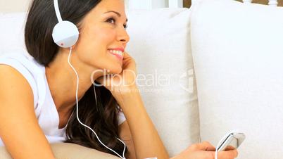 Young Female Listening to Music