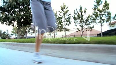 Lower Body of Girl Jogging
