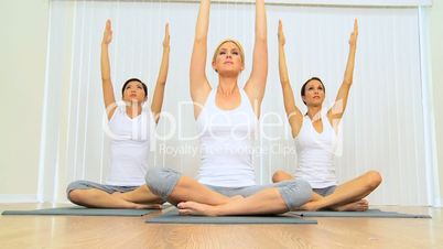 Yoga Class of Multi-Ethnic Females