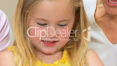 Portrait of Cute Little Blonde Girl