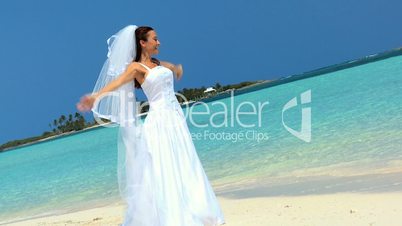 Beautiful Bride on Tropical Beach