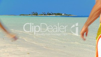 Healthy Couple in Ocean Ready for Snorkeling