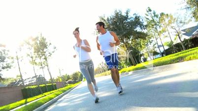 Young Couple Jogging Exercise