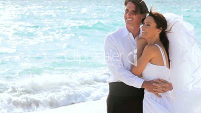 Island Wedding Couple on the Beach