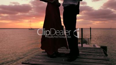 Portrait of Elegant Couple at Sunset