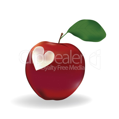 Apple with a heart