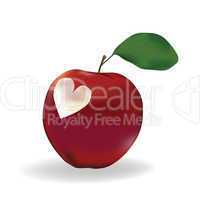 Apple with a heart