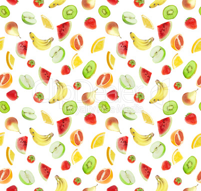 fruits - seamless background