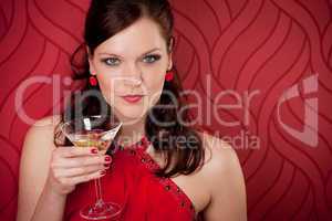 Cocktail party woman evening dress enjoy drink